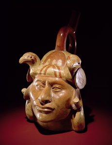Aardewerken portretvaas, Mochica