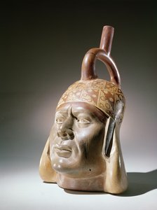 Aardewerken portretvaas, Mochica