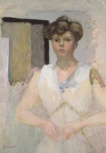 Vrouw die zich aankleedt, ca. 1906