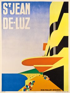 Poster die Saint-Jean-de-Luz adverteert, 1928
