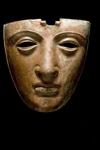 Helmgezichtsmasker (brons)