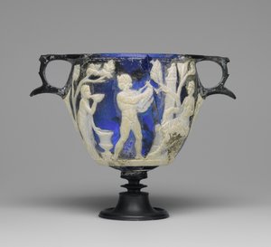 Cameo glazen Skyphos