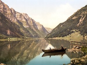 Klöntalersee, Glarus, Zwitserland, ca. 1900