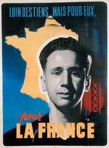 Franse vrijwilligerswerk poster, ca. 1942-1944