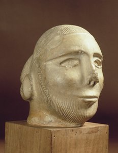 Steatiet portretkop, Mohenjodaro, 2300-1750 v.Chr.