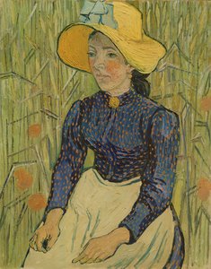 Boerenmeisje met strohoed, 1890