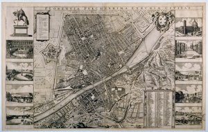 Kaart van de Stad Florence