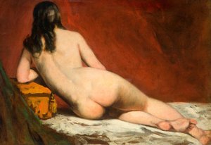 Naaktstudie van een Liggende Vrouw, 1849