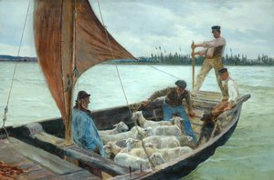 Een winderige overtocht, 1893