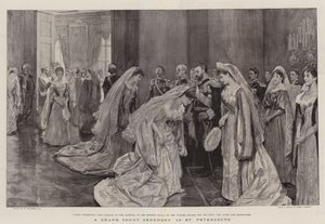 Een Grote Hofceremonie in Sint-Petersburg