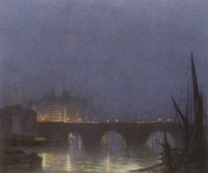 Een nocturne van London Bridge