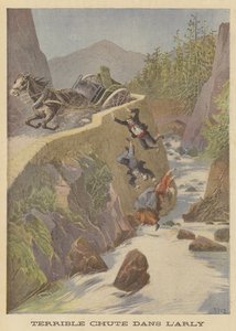 Koetsongeluk bij de rivier Arly