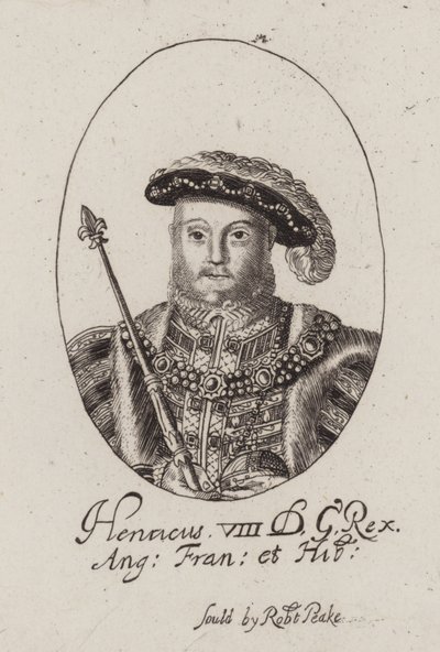 Koning Hendrik VIII (gravure) door (after) English School