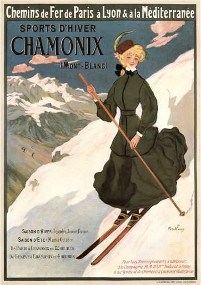 Chamonix Mont Blanc, 1905 door Abel Faivre