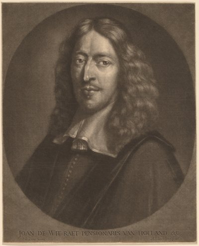 Johan de Wit door Abraham Blooteling after Pieter van der Banck