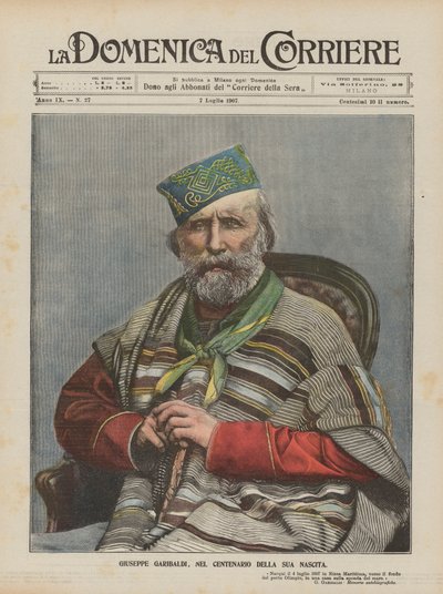 Giuseppe Garibaldi, ter gelegenheid van zijn honderdste verjaardag door Achille Beltrame