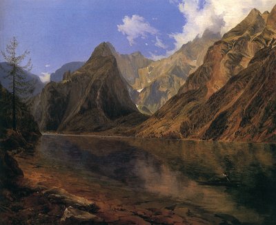 Königssee en de Watzmann door Adalbert Stifter