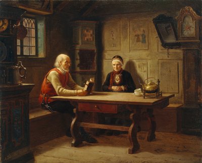 Het eenzame oude (Huisgebeden), Gulsvik door Adolph Tidemand