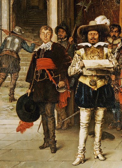 Musketeers van de koning door Adolphe Alexandre Lesrel