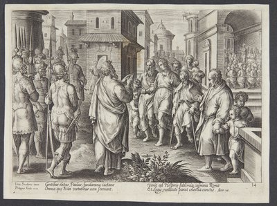 St. Paulus predikt in Rome door Adriaen Collaert