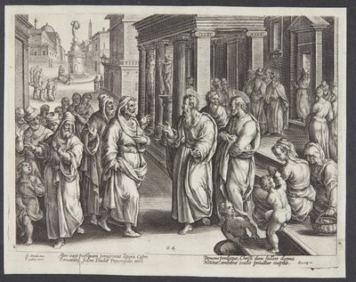 De verblinding van Elymas door Adriaen Collaert