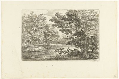 Landschap met meertje door Adriaen Frans Boudewyns