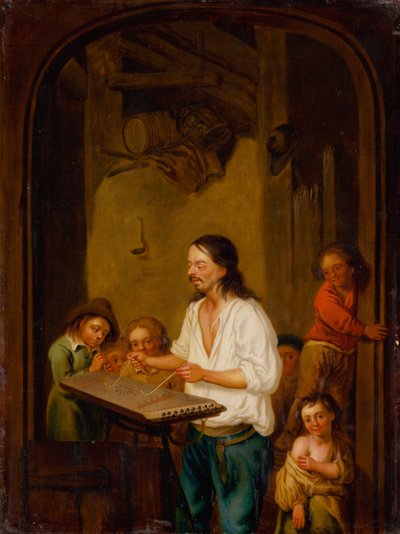 De cimbalomspeler, 1675 door Adriaen Jansz. van Ostade