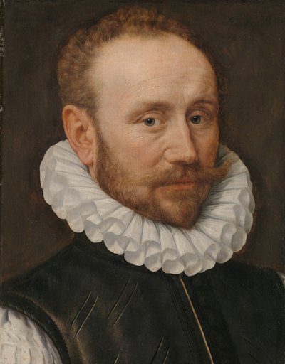 Portret van een man door Adriaen Thomasz. Key