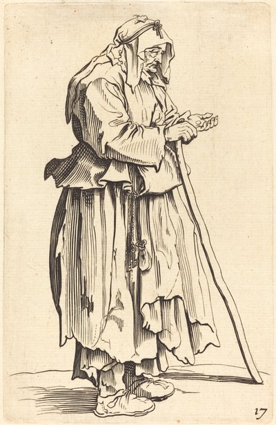 Bedelares Ontvangt Liefdadigheid door After Jacques Callot