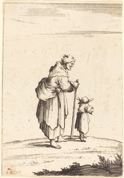 Bedelares en Kind door After Jacques Callot