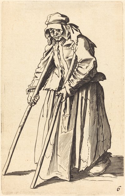 Bedelares met krukken door After Jacques Callot