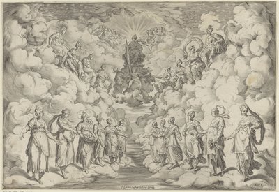 Harmonie van de sferen door Agostino Carracci