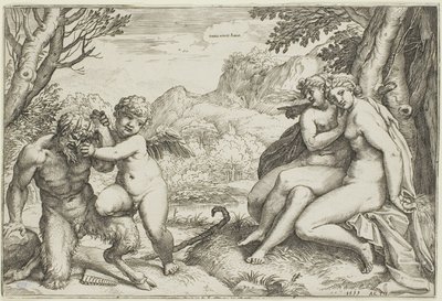 Liefde overwint alles door Agostino Carracci