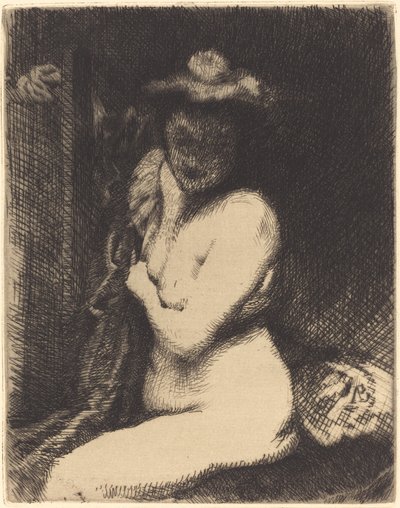 Vrouw bij haar Toilette (La toilette) door Albert Besnard