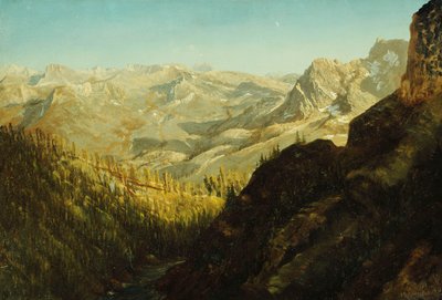 Sierra Nevada Bergen, Californië door Albert Bierstadt