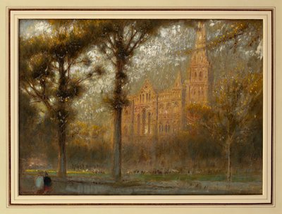 Kathedraal van Salisbury: De Westelijke Gevel en Torenspits door Albert Goodwin