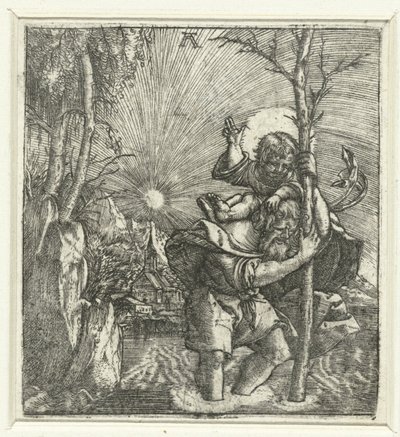 Heilige Christoffel door Albrecht Altdorfer