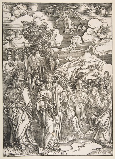 Engelen die de vier winden tegenhouden, n.d. door Albrecht Dürer