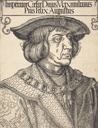 Keizer Maximiliaan I, c. 1518 door Albrecht Dürer