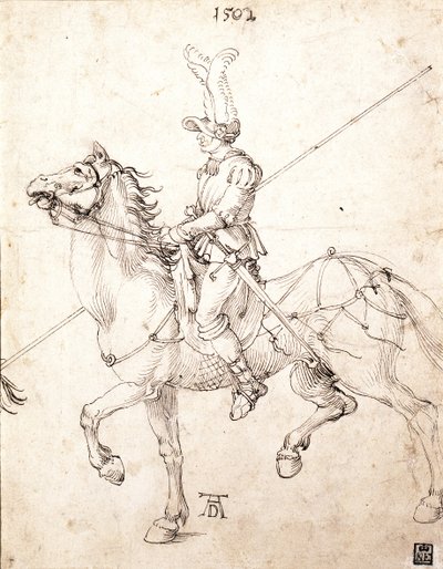 Lansier te Paard, 1502 door Albrecht Dürer