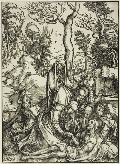 De klaagzang, uit De Grote Passie door Albrecht Dürer