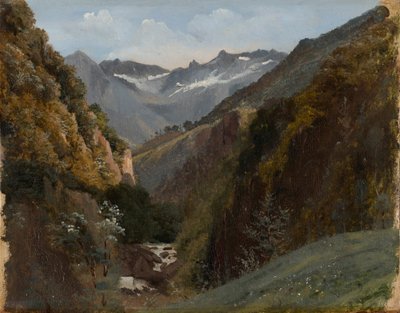 Hooggebergtevallei in de Berner Alpen door Alexandre Calame