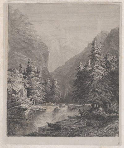 Landschap, 19e eeuw door Alexandre Calame