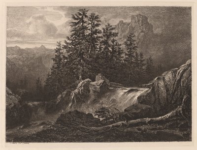 Bergwaterval door Alexandre Calame