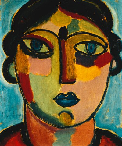 Blauwe mond door Alexej von Jawlensky