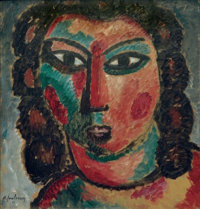 Bruine krullen door Alexej von Jawlensky