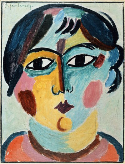 Meisjeshoofd door Alexej von Jawlensky