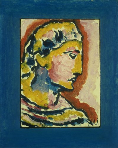 Hoofd; Kopf, 1930 door Alexej von Jawlensky