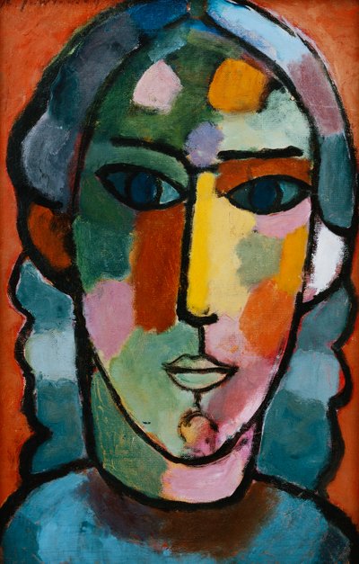 Hoofd van een Meisje door Alexej von Jawlensky