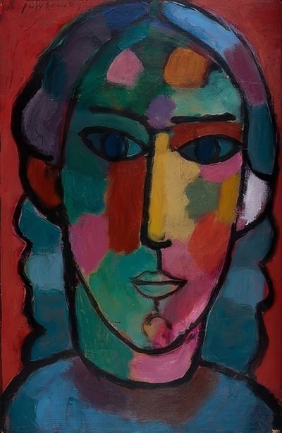 Meisjeshoofd door Alexej von Jawlensky